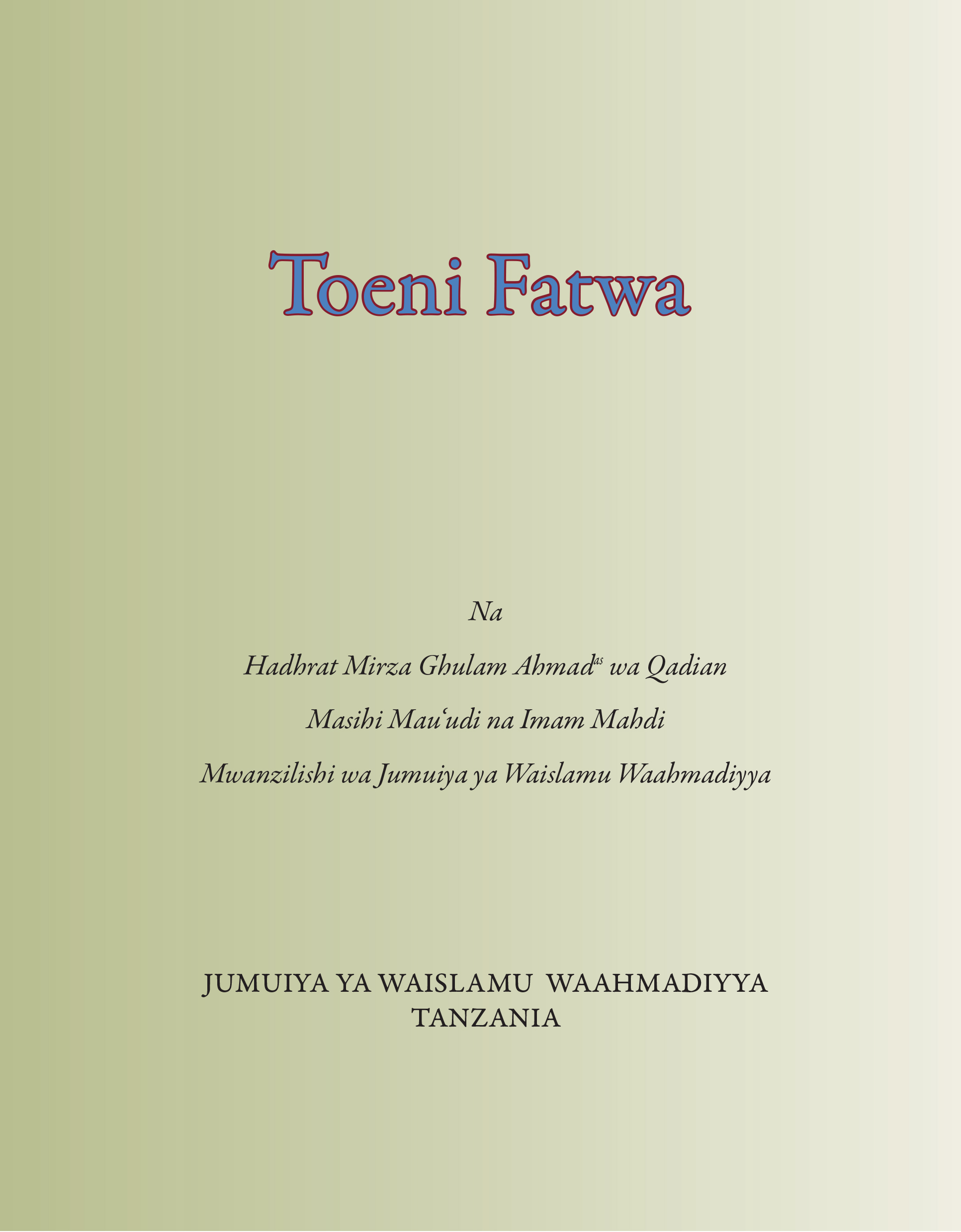 Toeni Fatwa